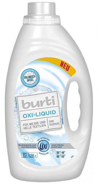 Burti OXI Liquid Универсальное жидкое средство для стирки Белого и Светлого белья 1.45 л на 29 стирок
