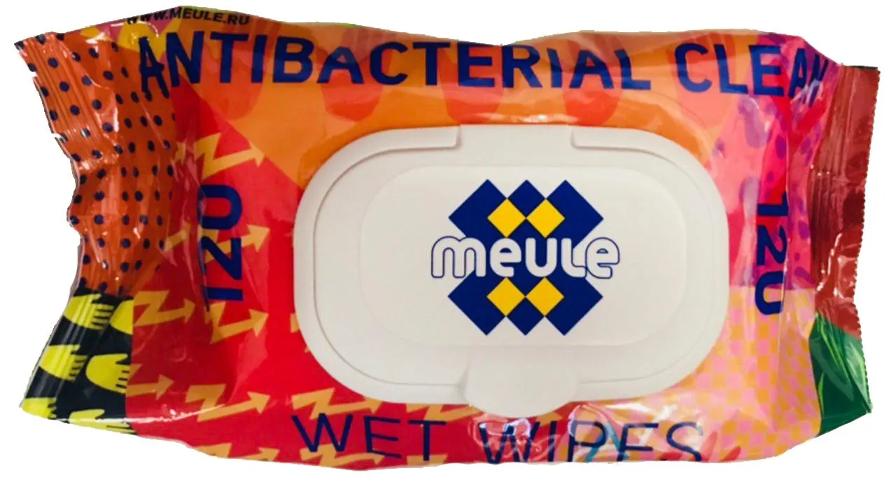 Meule Влажные салфетки очищающие антибактериальные 120 шт