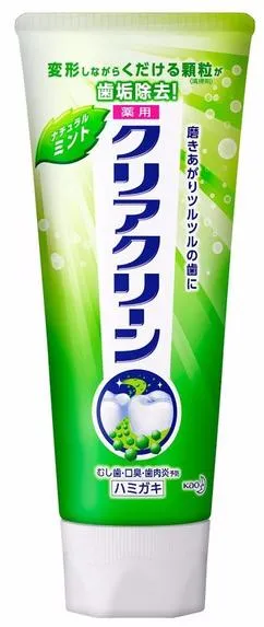Kao Clear Clean Зубная паста освежающая с фтором для профилактики кариеса и гингивита Мята 120 гр