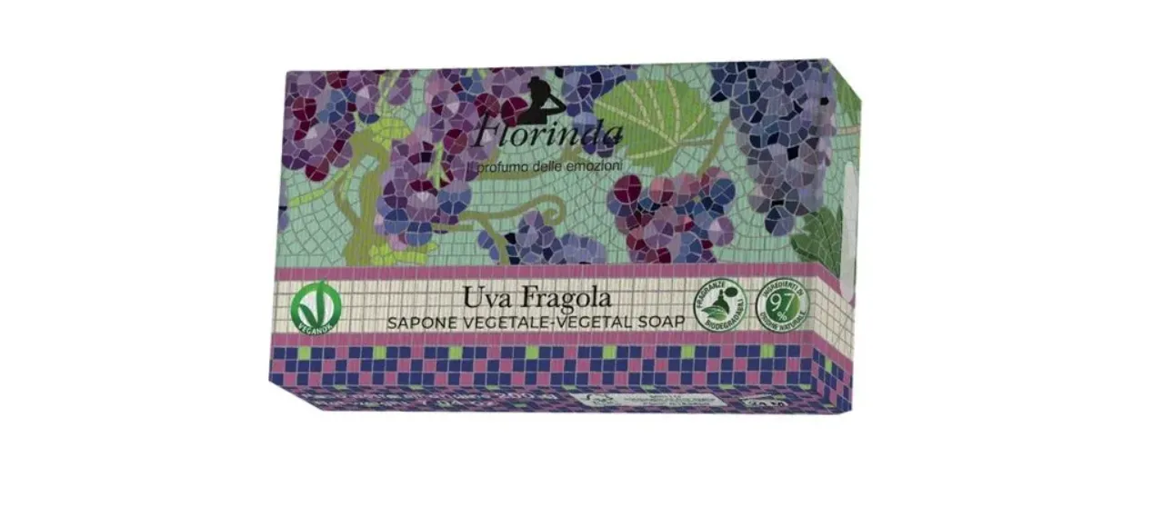 Florinda Vegetal Soap Strawberry Grape Мыло натуральное на основе растительных масел Земляничный виноград 200 гр