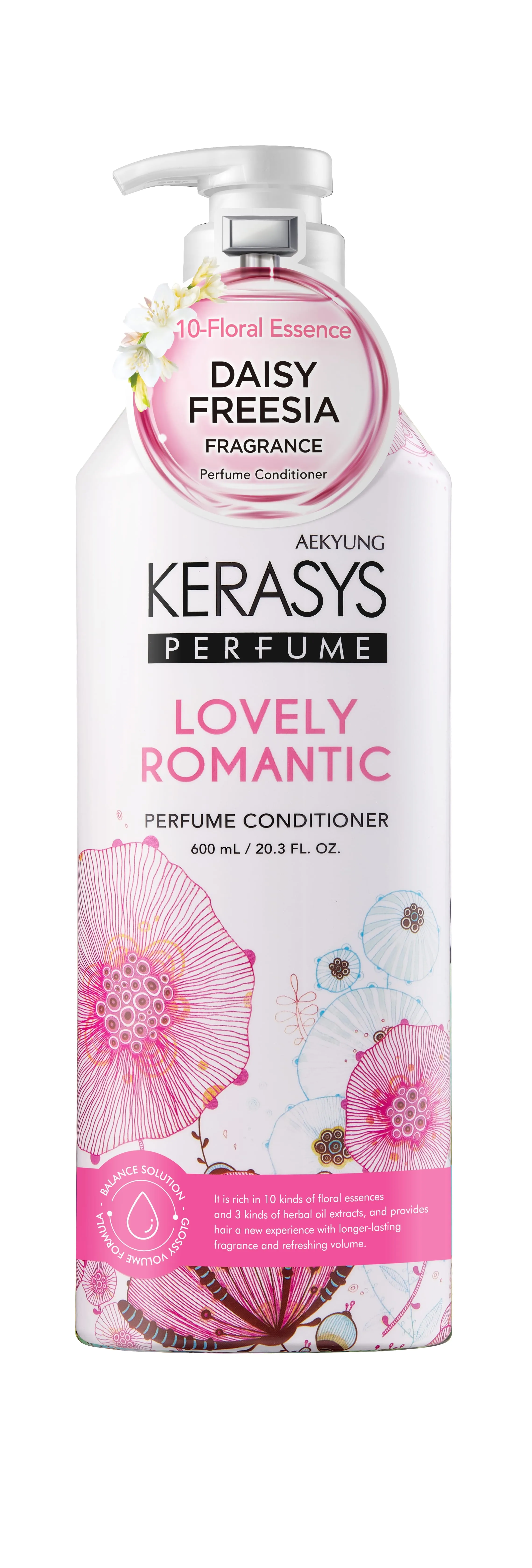 Aekyung Kerasys Parfumed Lovely & Romantic Кондиционер для волос парфюмированный Романтик 600 мл