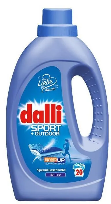 Dalli Sport & Outdoor Универсальный концентрированный гель для стирки спортивной одежды, пуховиков, кросовок и современных тканей 1,1 л на 20 стирок