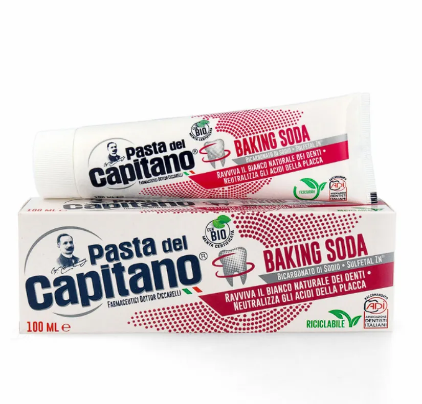 Pasta Del Capitano Baking Soda Зубная паста для бережного отбеливания с содой 100 мл
