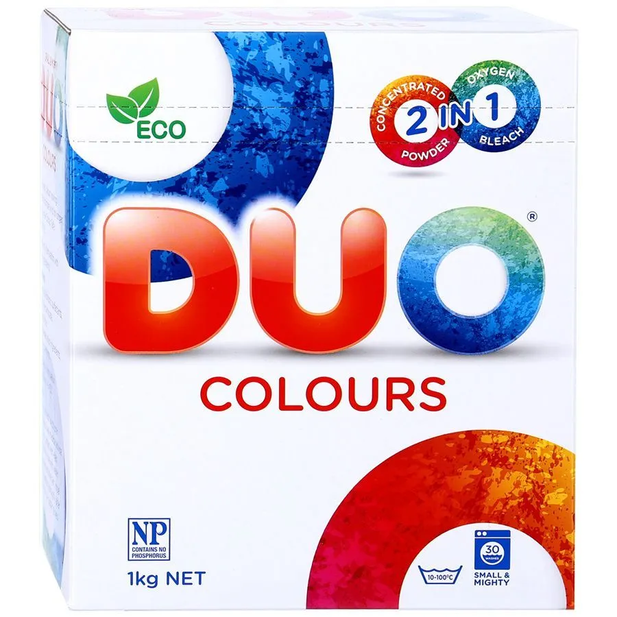 NEON DUO colours Концентрированный стиральный порошок без фосфатов 1 кг на 50 стирок