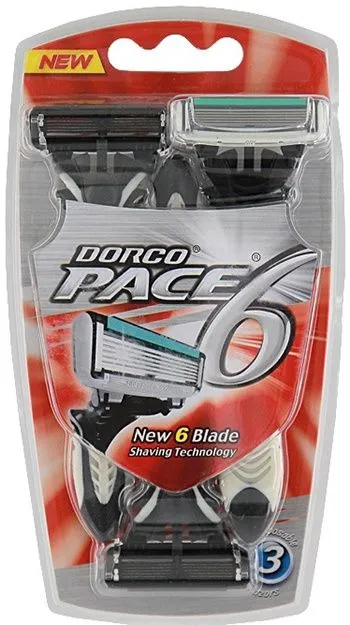 Dorco PACE 6 Disposable Одноразовые бритвенные станки мужские 6-ти лезвийные с плавающей головкой 3 шт