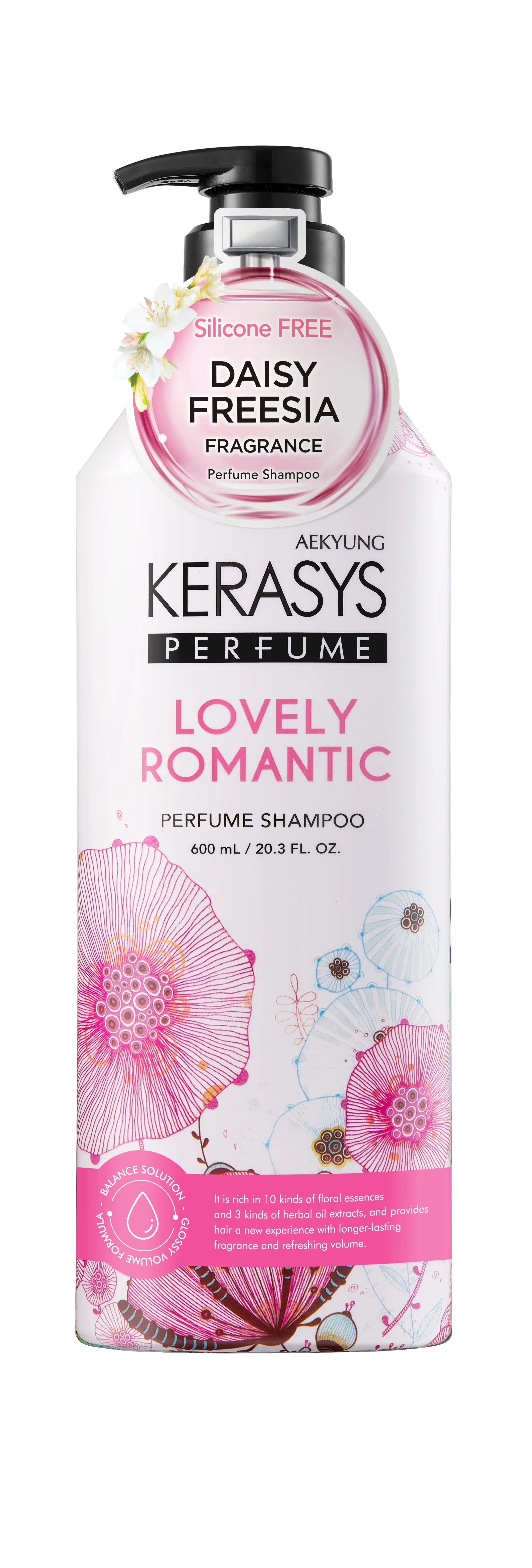 Aekyung Kerasys Parfumed Lovely & Romantic Шампунь для волос парфюмированный Романтик 600 мл