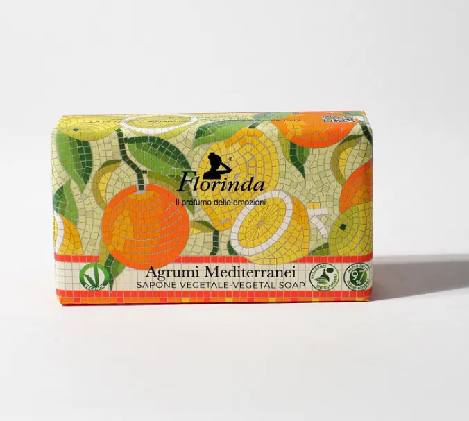 Florinda Vegetal Soap Mediterranean Citrus Мыло натуральное на основе растительных масел Средиземноморские цитрусы 200 гр