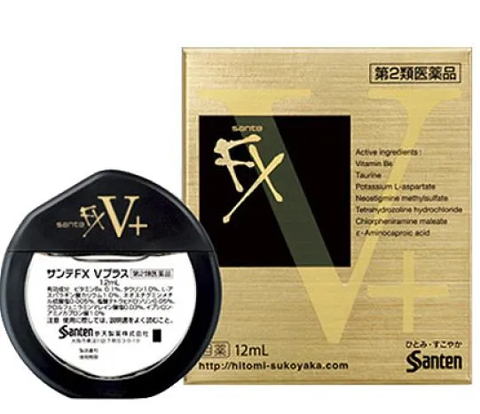 Santen Sante FX V+ Витаминизированные капли для глаз освежающие с витамином В6 12 мл