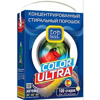 Top House Color Ultra Концентрированный стиральный порошок 4.5 кг на 100 стирок
