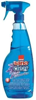 SANO Sanoclear Blue Многофункциональная жидкость для чистки стекл, зеркал, керамики, ламинированных и других поверхностей 1000 мл с распылителем