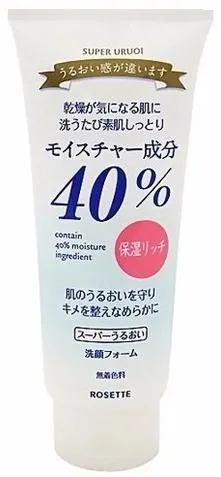 Rosette 40% Super Uruoi Мягкая пенка для лица 40% увлажнения на основе растительных компонентов 168 гр