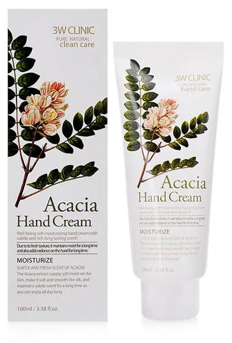 3W Clinic Hand Cream Acacia Moisturize Крем для рук c экстрактом Акации 100 мл