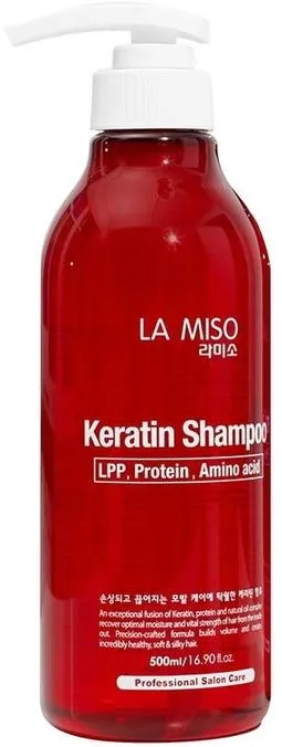 La Miso Keratin Шампунь кератиновый укрепляющий для волос 500 мл
