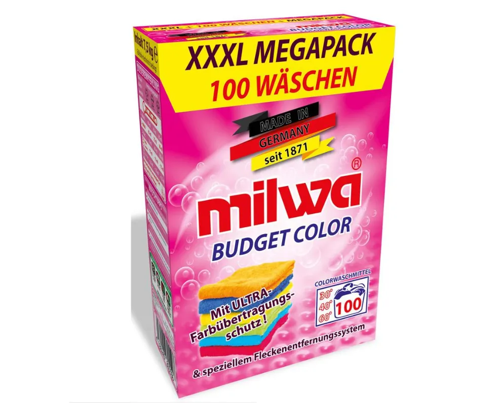 Milwa Active Color Mit Ultra Стиральный порошок концентрированный для цветного белья 7,5 кг на 100 стирок