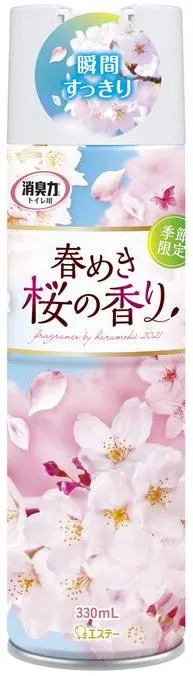 ST Shoushuuriki Освежитель воздуха антибактериальный для туалета с ароматом Сакуры 330 мл