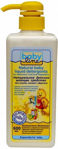 BabyLine Натуральное детское моющее средство для посуды, овощей и фруктов 600 мл