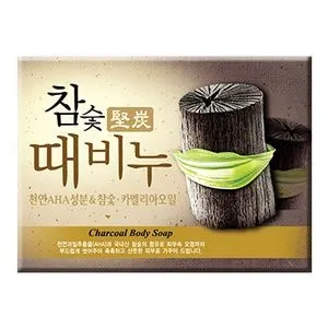 Mukunghwa Charcoal Body Soap Отшелушивающее и очищающее мыло для тела c древесным уголем 100 гр