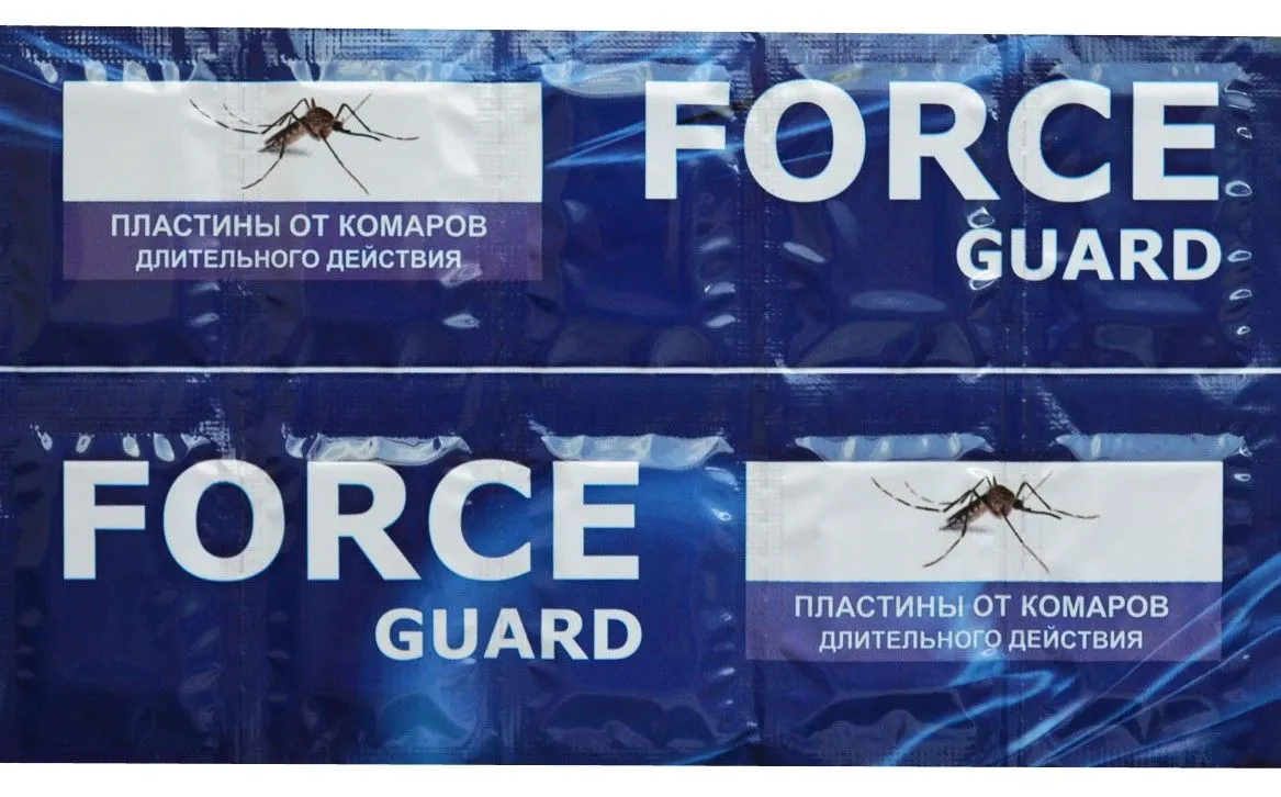 Force guard Пластины от комаров синие длительного действия