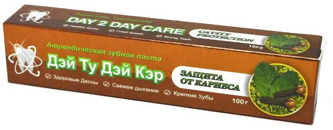Day 2 Day Care Cavity Protection Аюрведическая зубная паста Защита от кариеса 100 гр