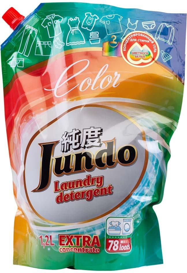 Jundo Концентрированный гель для стирки цветного белья 1,2 л на 78 стирок в мягкой упаковке