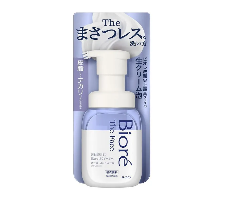 Kao Biore The Face Foam Oil Control Пенка для умывания очищающая против жирного блеска кожи с ароматом Апельсина 200 мл