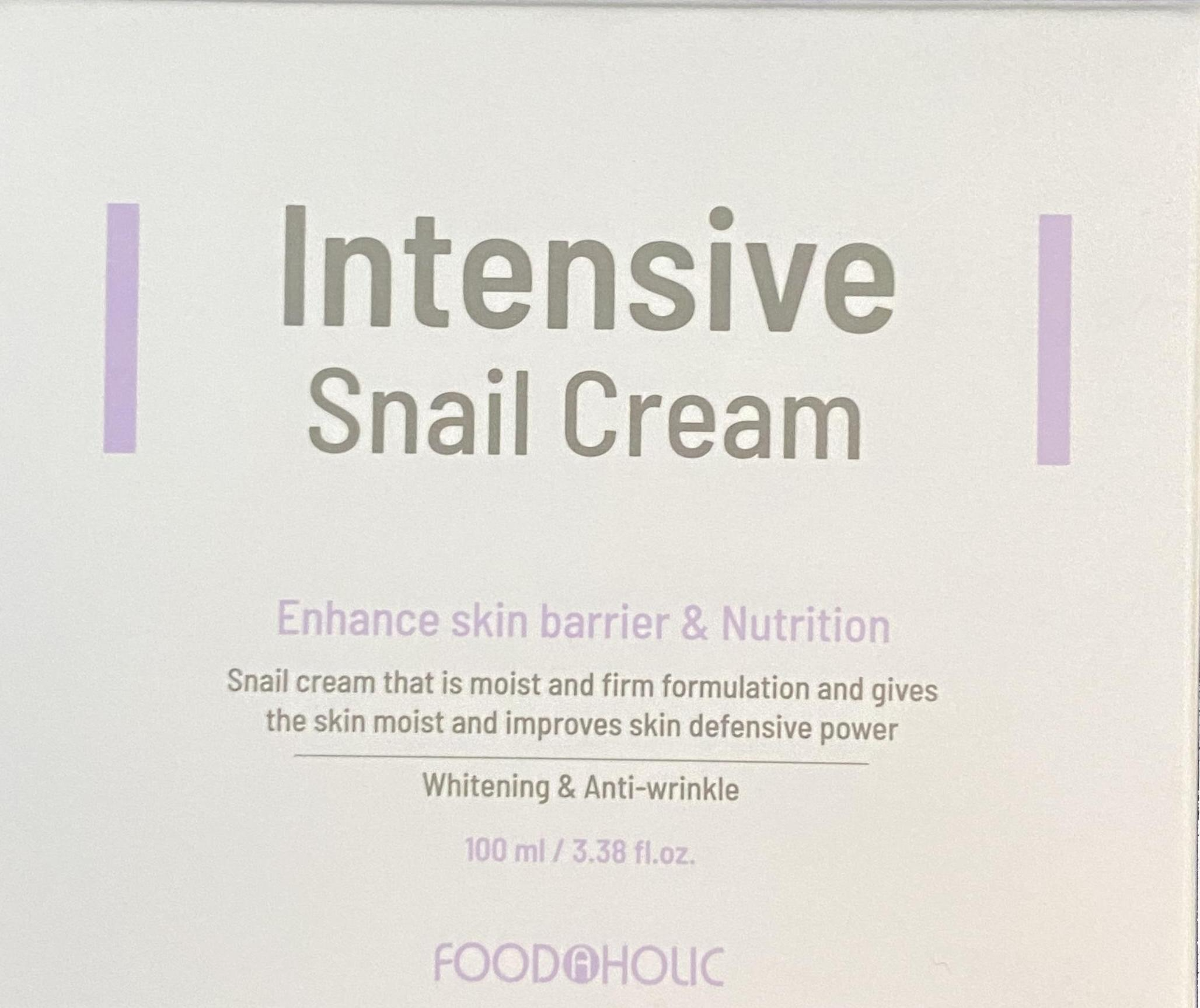 Food a Holic Intensive Snail Cream Антивозрастной функциональный крем для лица с муцином улитки 100 мл