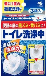 Kobayashi Таблетки для дезинфекции, удаления загрязнений и запаха в сливном отверстии унитаза 3шт