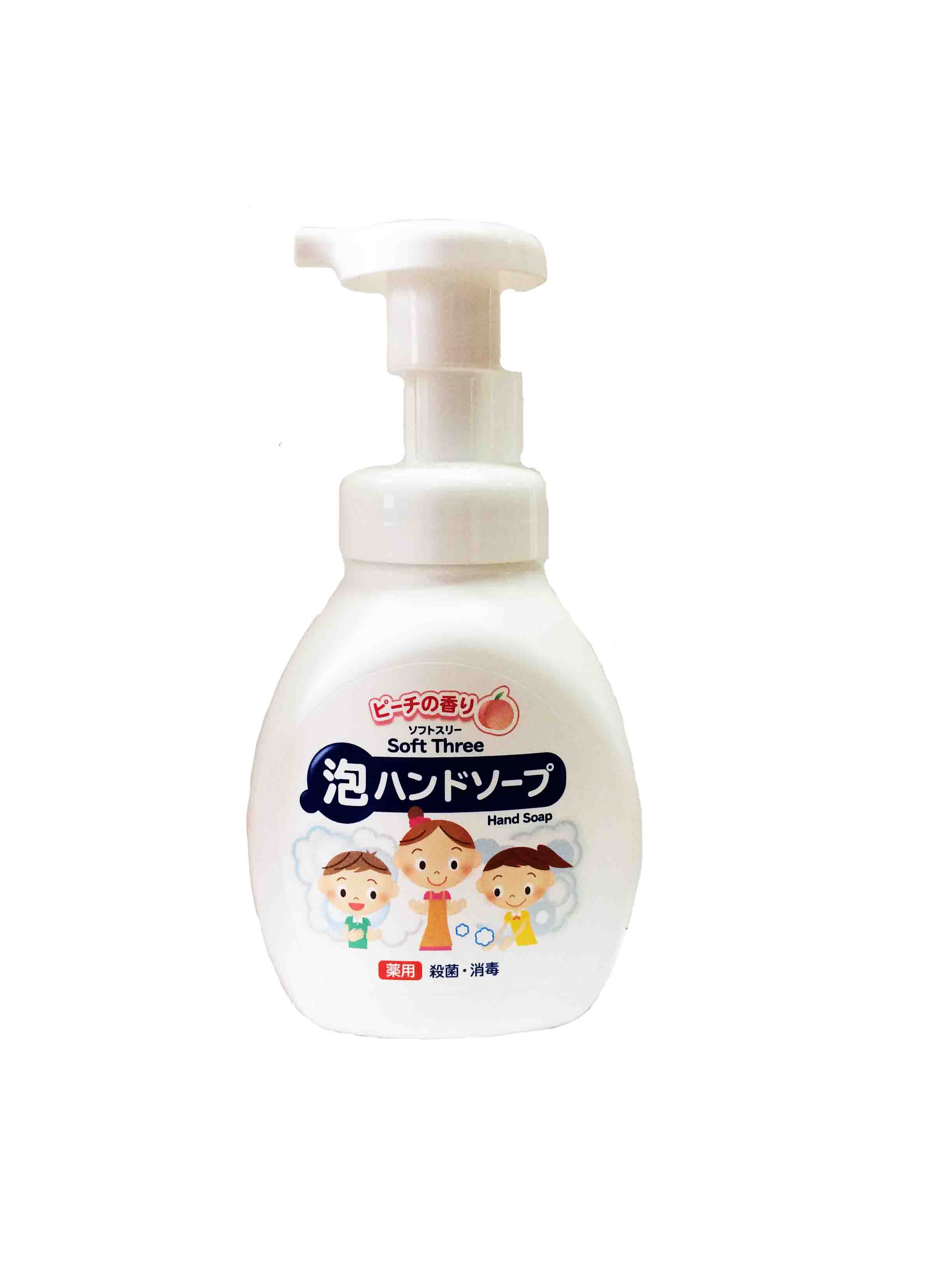 Mitsuei Soft Three Нежное пенное мыло для рук с ароматом персика 250 мл