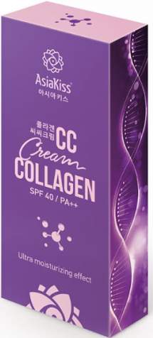 AsiaKiss CC Cream Collagen CC-крем для лица с коллагеном и ультра увлажняющим эффектом SPF 40 PA++ 60 мл