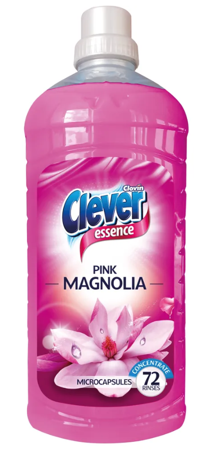 Clovin Clever Essence Pink Magnolia Концентрированный ополаскиватель для белья Розовая магнолия 1,8 л на 72 стирки