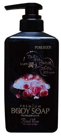 Mitsuei Pure Body Floral Rose Гель для душа увлажняющий с гиалуроновой кислотой, коллагеном и алоэ с ароматом букета роз 500 мл