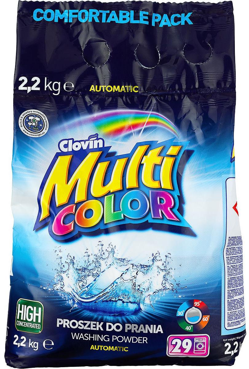 Clovin Multi Color Стиральный порошок для цветных вещей 2,2 кг на 29 стирок в мягкой упаковке