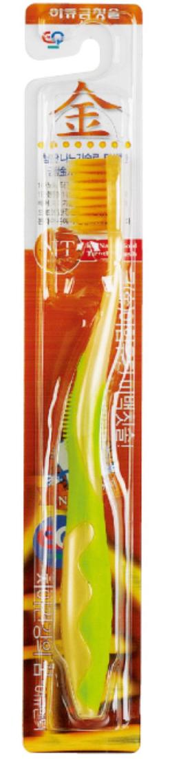 EQ MashiMaro Зубная щетка со сверхтонкими щетинками двойной высоты и инновационной ручкой с ионами золота Средней жесткости