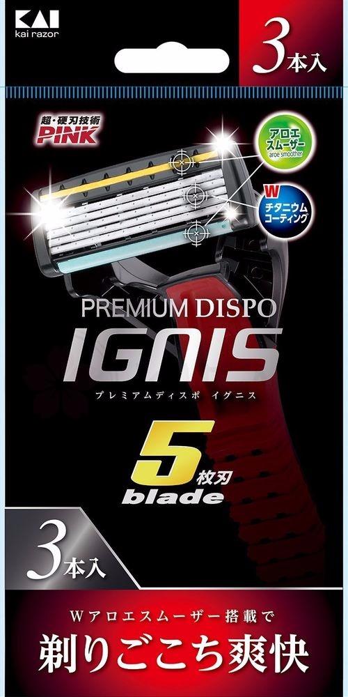 Kai Premium Dispo Ignis Бритвы 5-ти лезвийные 3 шт
