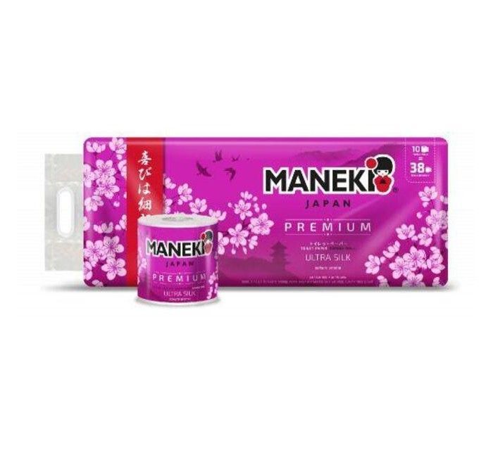 Maneki Sakura Туалетная бумага трехслойная с ароматом сакуры 10 рулонов