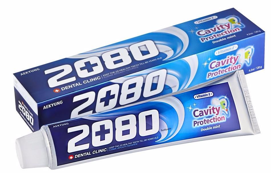 Aekyung Dental Clinic 2080 Cavity Protection Зубная паста натуральная мята 120 гр