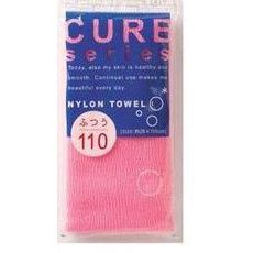 Ohe Cure nylon towel regular Pink Мочалка средней жесткости розовая