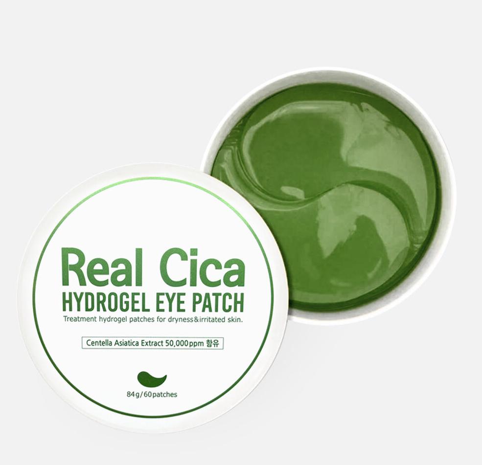 Prreti Real Cica Hydrogel Eye Patch Патчи гидрогелевые с центеллой азиатской против отечности и темных кругов под глазами 60 шт 84 гр