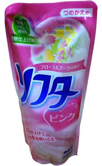 Kaneyo Softa Кондиционер для белья с растительными компонентами и ароматом цветов 500 мл запасной блок