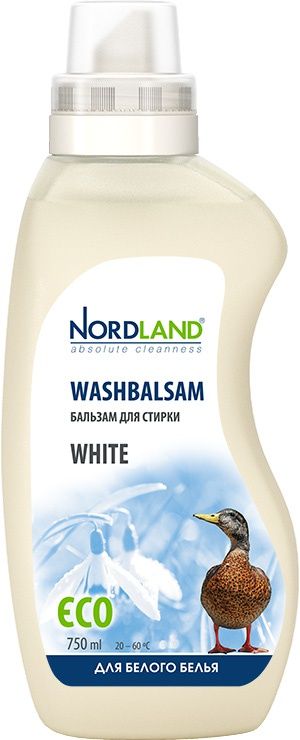 Nordland White Бальзам для стирки белого белья 750 мл на 21 стирку