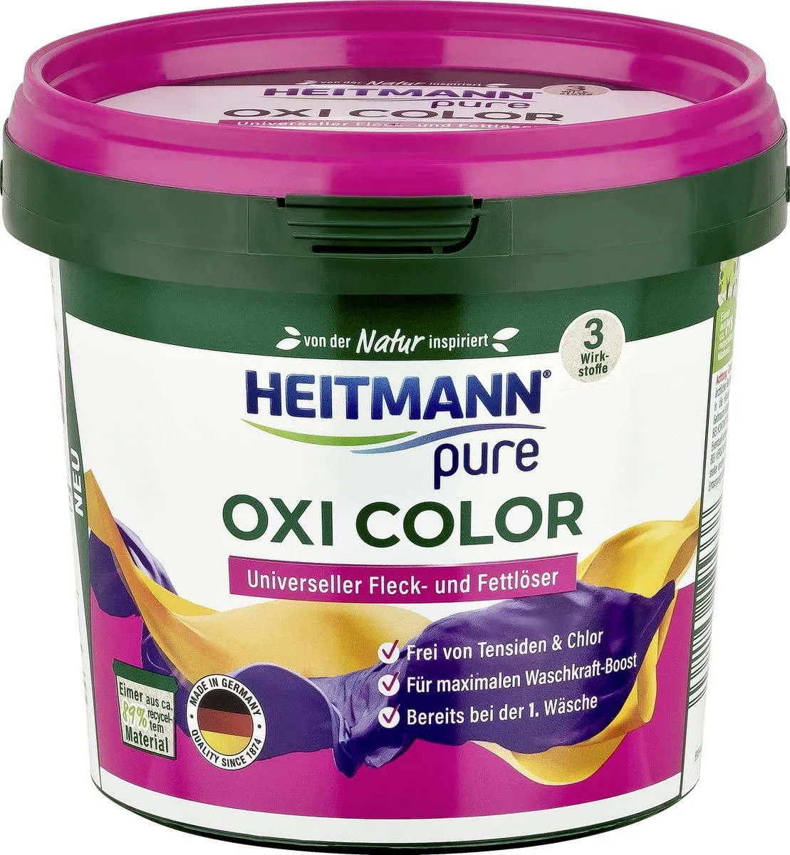 Heitmann Pure Oxi Color Пятновыводитель для вещей универсальный 500 гр