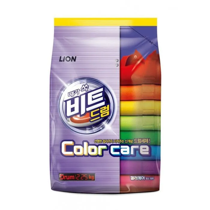 Lion Beat Drum Color Стиральный порошок для цветного белья автомат 2,25 кг в мягкой упаковке на 39 стирок