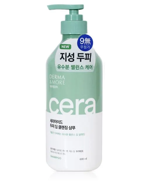 Aekyung Derma & More Ceramide Deep Cleansing Шампунь для волос для жирной кожи головы Глубокое очищение 600 мл
